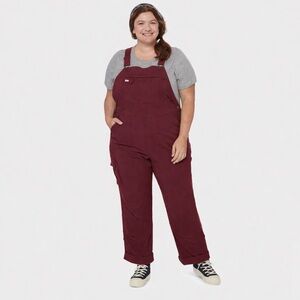 Duluth Trading Co Heirloom Gardening Bib Overalls Burgundy Red 3X